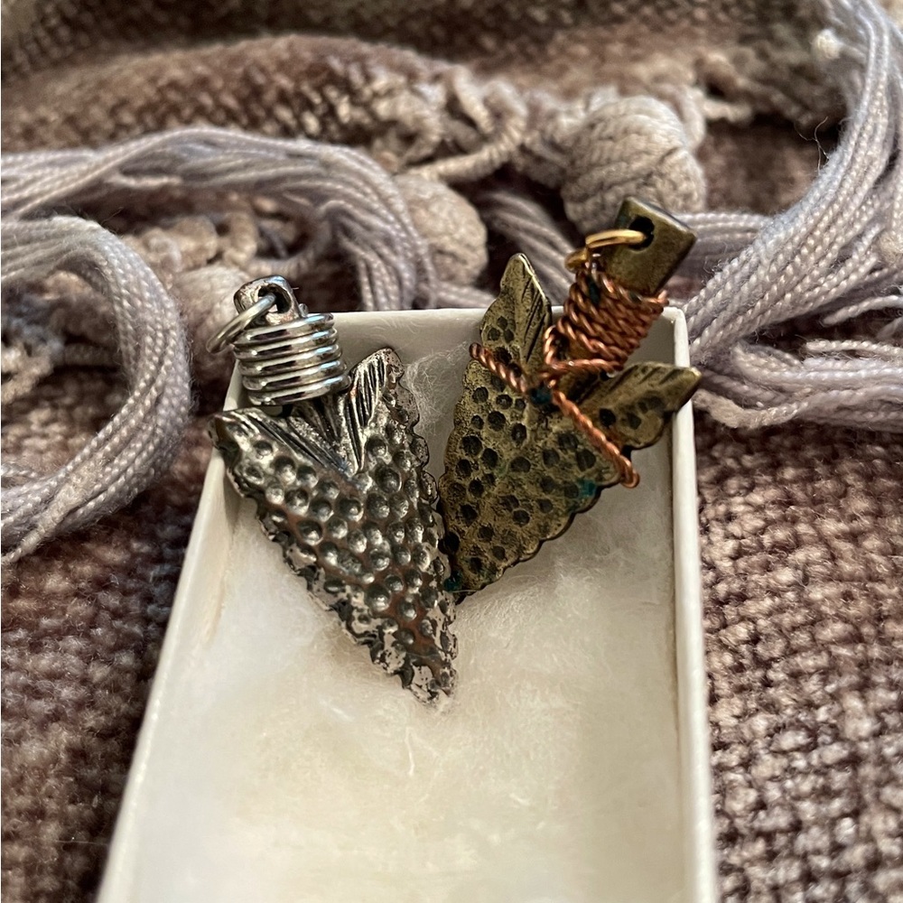 Silver and Bronze Arrowhead Charms